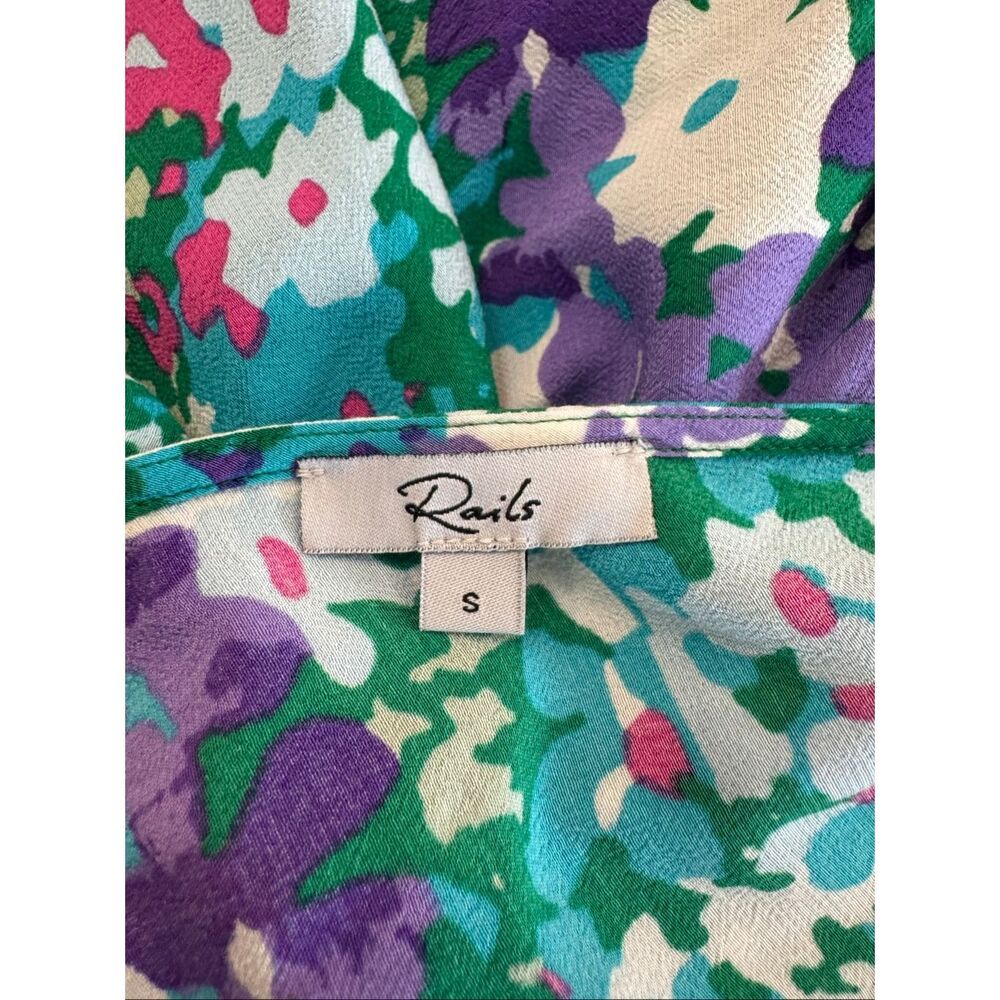 Rails Gigi Dress Bright Floral Flutter Sleeve Coastal Resort Vacation Small - Picture 6 of 8